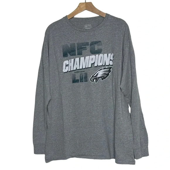 NFL Fanatics Proline 2XL Philadelphia Eagles NFC CHAMPIONSHIP LII - Picture 1 of 3
